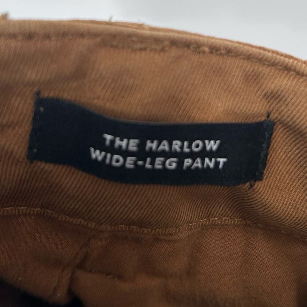 Madewell The Harlow Wide-Leg Pant Brown Lyocell Linen Blend High Rise Size 2 - Picture 8 of 12